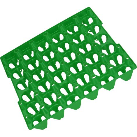 Lot de 5 boîtes à œufs vertes, 30 alvéoles, casiers de transport pour œufs, plateaux réutilisables (emballés individuellement avec film bulle) (1/5)