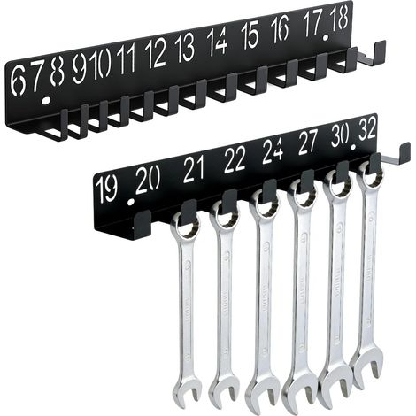 2 Pièces Porte Outils Mural, Support Clé Mural avec 21 Crochet (1/5)