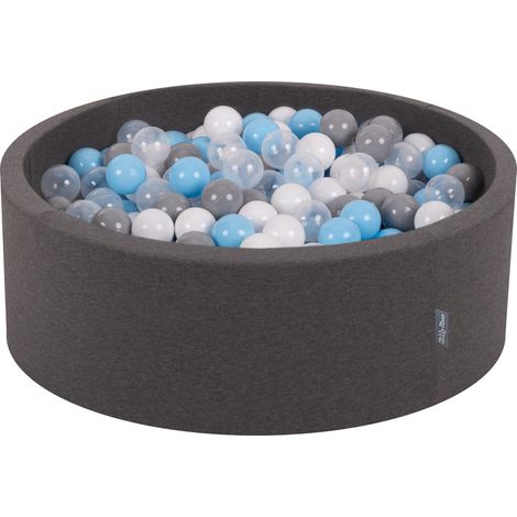 Piscina rotonda in schiuma a secco KiddyMoon con palline da 7 cm, 90x30 cm, per l'integrazione sensoriale. (1/3)