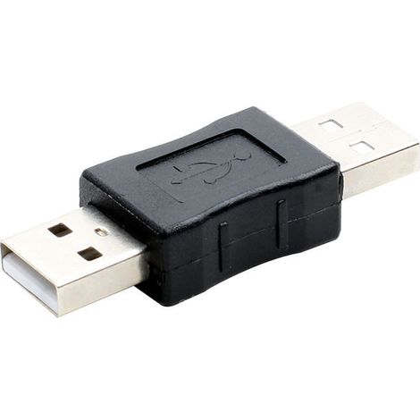 USB 2.0 adapter, USB male to USB male to male connector, male-to-male connector. (1/5)