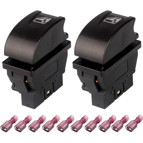 2pcs Universel 5pin Commutateur de Vitre Electrique de Voiture Momentané Bouton de Commutation de Levage de Vitre Electrique pour Voiture Montage Sur Panneau Automatique DC12V 24V/20A (1/5)
