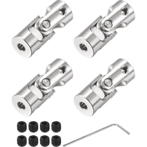 4er-Pack Kupplungsgelenk, Universal-Lenkwelle, Metallwellenkupplung, 3 mm-3 mm (1/5)