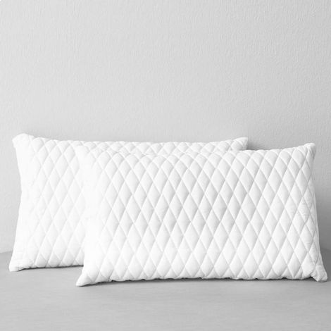 Oreillers lot de 2 80x40x14 cm Mousse à mémoire de forme (1/5)