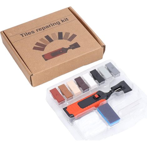Kit de Réparation de Carrelage, Stylo Chauffant électrique, Bloc de Cire, Outils de Réparation de Fissures, Kit de Réparation de Porcelaine pour Pierre, Porcelaine, Réparation de (1/5)