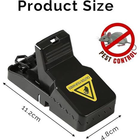 Lot de 6 - Piège À Souris Réutilisables À Rat En Plastique Tapetteà Pour Intérieur Et Extérieur - Hygiénique Efficace - Facile À Utiliser (1/5)