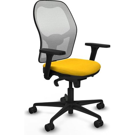 Piqueras y Crespo Silla de oficina moderna amarilla confortable
