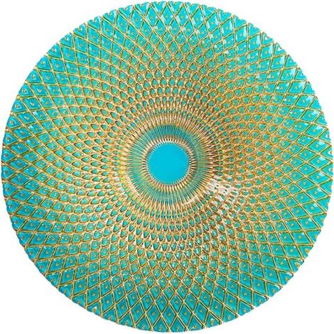 Assiette plate en verre extra large de 33 cm - Assiette à dessert simple, idéale pour la décoration intérieure (1/5)