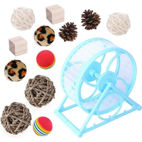 Hamsterlaufrad, Hamsterkauspielzeug-Set, leises Hamsterlaufrad (1/5)