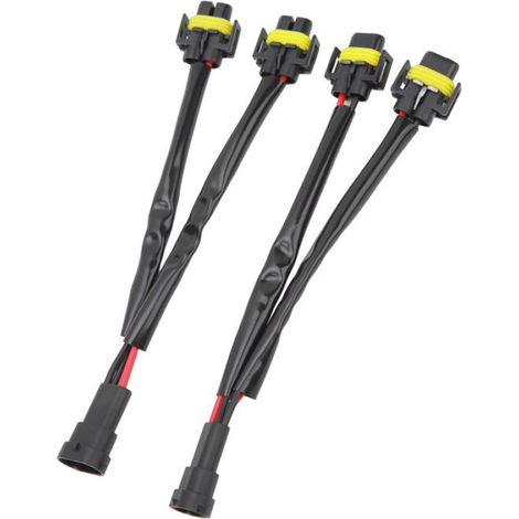 Faisceau De Câblage D'extension H11 H8 H9 - Mâle À Femelle - Pour Prise Led Camionnette - 2 Pièces (1/5)