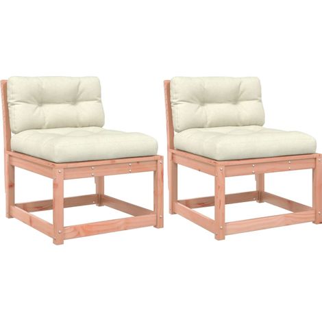 Canapés de jardin Divan de jardin avec coussins 2pcs bois massif douglas (1/5)