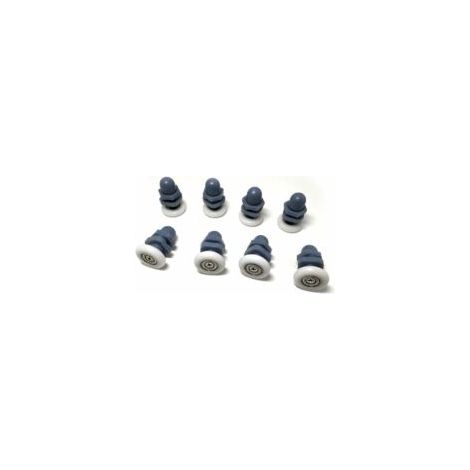 Set di 10 guide/ruote/puleggie per porta doccia, diametro 20 mm - Crezuo