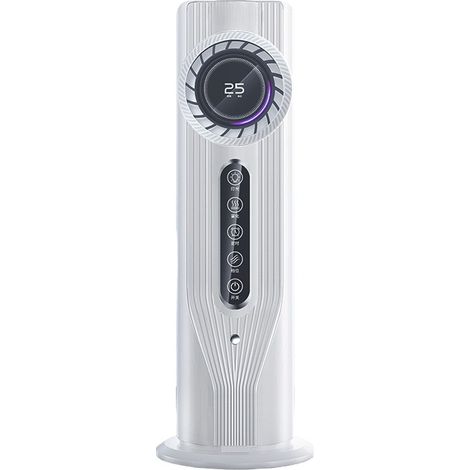 Ventilateur climatiseur portable - Ventilateur rafraîchissant pour chambre - Rafraîchisseur d'air oscillant sans pales,blanc (1/5)