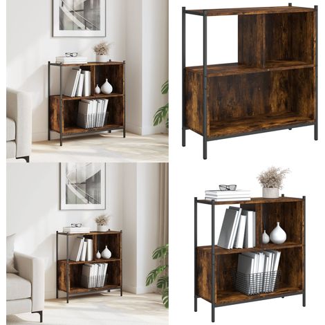 Estantería madera de ingeniería roble ahumado 72x28x77,5 cm - Estantería de roble - Estantería para libros