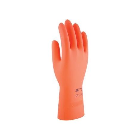 Guante Quimico M08-32Cm Nat. Floc. Protex Latex Nar 3L (1/4)