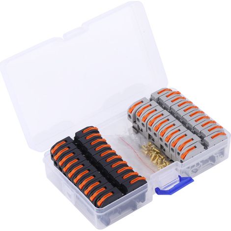 20 pièces bloc de jonction de connecteur de câblage compact 1128AWG PCT-211 conducteur de câblage universel pour rail DIN,DUBUNS (1/5)