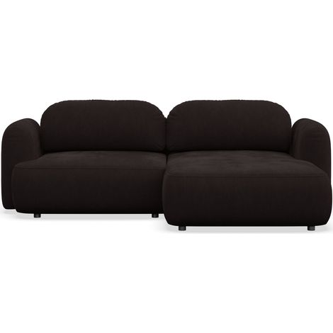 Selsey Tvoya – Ecksofa mit Schlaffunktion, Ottomane rechts, braunes Chenille