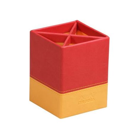Rhodia 318913C porte crayons et stylos Simili-cuir Rouge, Jaune