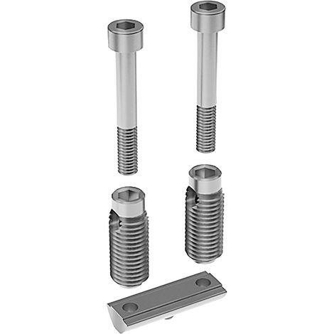 Fath Automatik Doppelverbinder Set 66x31x12mm passend zu Item System zur Verbindung von 2 Aluprofilen mit Nut 8, Stahl verzinkt