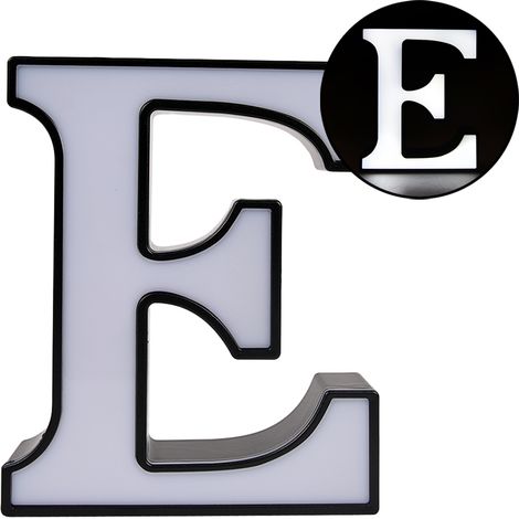 DECORAZIONE LUMINOSA LED A BATTERIA LETTERA E - IDEALE PER EVENTI COMPLEANNI E DECORAZIONI PER LA CASA
