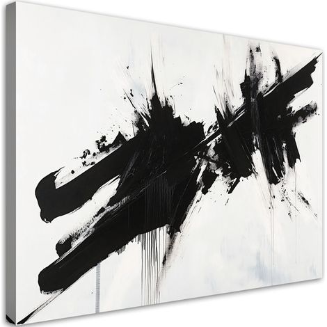 Tableau déco Industriel Loft Abstrait Noir et blanc 60x40 (1/5)