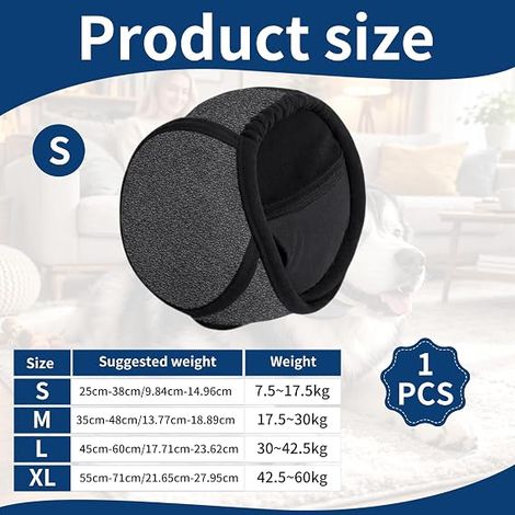 Casque Antibruit pour Chien Taille S Protection Auditive Coton Cache-Oreilles Insonorisant Contre Feux d'Artifice Orages Toilettage Séchage et Réduction de l'Anxiété (1/4)