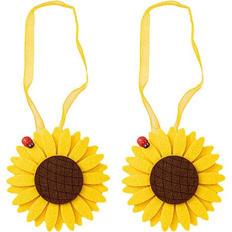 Attaches-rideaux magnétiques tournesol, corde de maintien pour rideaux, décoration murale maison (jaune) (1/5)
