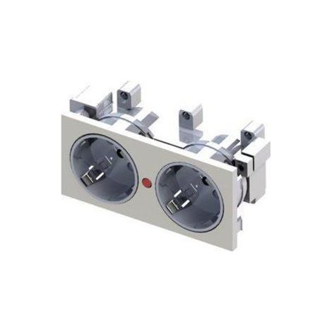 Pannello doppio Shuko WHITE per 100800x