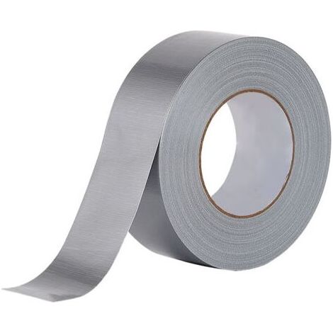 Ruban adhésif en tissu argenté, résistant, étanche, sans résidus, adhésif simple face pour système de canalisation, longueur 10m, largeur 60mm/2,4 pouces (1/5)