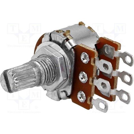 Potenziometro 220k Doppio albero logaritmico 6mm R16148-1b-1-a220k