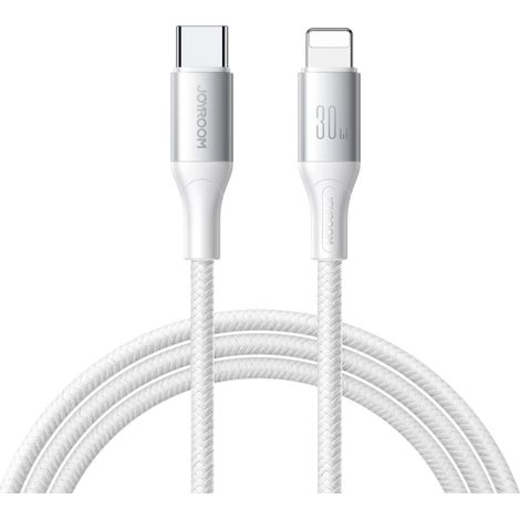 Cavo intrecciato S-A28 USB-C - Lightning 30W 1m - Bianco (1/5)