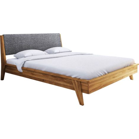 Bett Wildeiche 160x200 grau natur geölt ORIGINAL RETRO 25