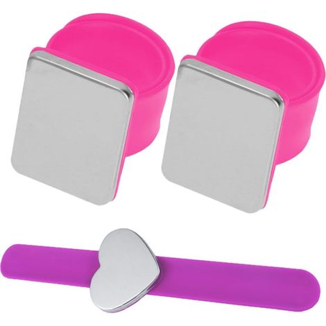 Pulsera magnética de silicona con soporte para alfileres, para la muñeca, paquete de 3 (1/5)