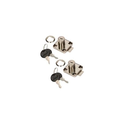 Set di 2 serrature a vite per mobili, 40 x 40 mm, per ante di mobili e - Crezuo