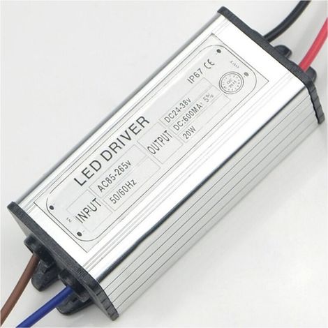 YMYNY Alimentation stabilisée pour phares à LED 220 V 10 W, 20 W, 30 W, 50 W, 80 W et 100 W - 20 watts (1/2)