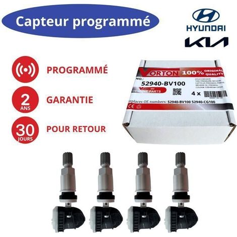 Sensore TPMS 433 MHz preprogrammato per Hyundai Tucson IV / Kia Sportage V & EV6 - 52940-BV100 / 52940-CG100