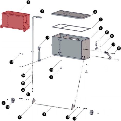 ETA Zugstange Aschebox Hack BG1+2 komplett - 030-1985-00