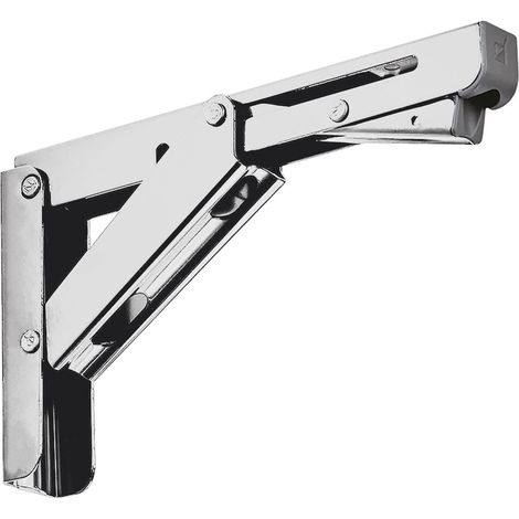 Lamp Klappkonsole EB-200 klappbar - Klappträger mit automatischer Verriegelung, Edelstahl glänzend