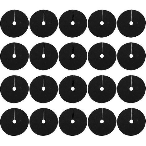Lot de 20 anneaux de protection pour arbres en tissu non tissé, pour le désherbage de jardinage.-27.00X27.00X0.10CM-Black