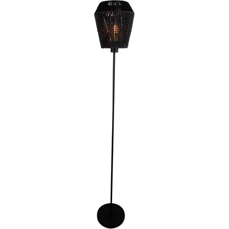Lampe sur pied en corde Persley Ø 22cm - noir - 44108