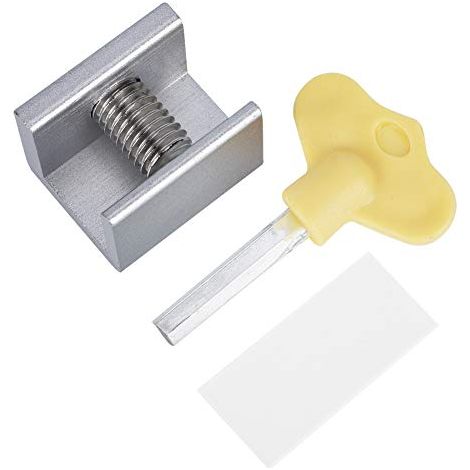 Serrure Sécurité Coulissante Réglable avec Clé Aluminium (1/5)