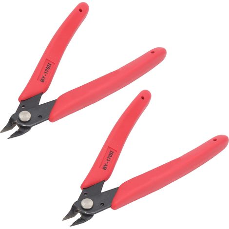 Pince coupante diagonale 2 pièces, coupe-câble latéral en acier au carbone, outil de dénudage pour électricien, pince à sertir manuelle robuste