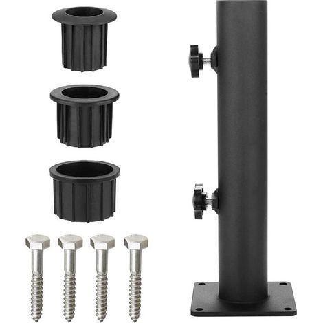 Soporte cuadrado de acero resistente para sombrilla - para patio y uso exterior - 1 pieza (1/5)