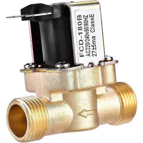Électrovanne 1/2" 220 V normalement fermée en laiton pour la régulation de l'eau en Europe