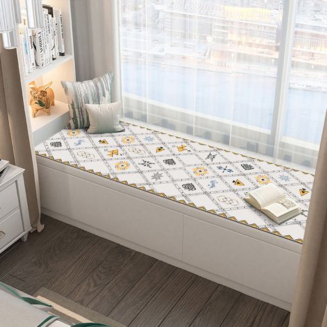 Bay Window Cushion, Nordic Luxury Style, Rectangular, Waterproof, Easy-to-Clean PVC Leather Cushion for Home and Bedroom - Morocco - 50150cm