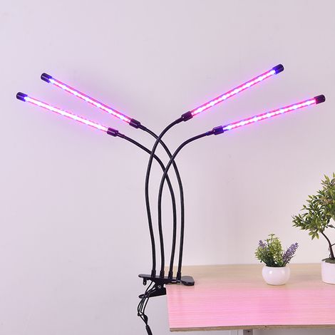 Luz de cultivo, luz de cultivo LED de 360°, lámpara para plantas de interior con temporizador, luz de cultivo LED, flores de crecimiento