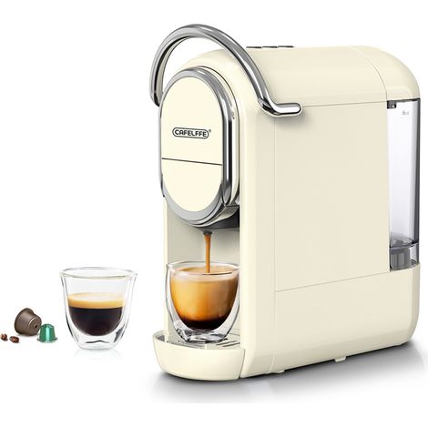 Cafetera de cápsulas MK-609 3 en 1: preparación de café caliente y frío a 92 ℃ y 19 bares, doble servicio, depósito de agua de 600 ml y bandeja de goteo extraíble, compatible con cápsulas DG/NES y caf (1/2)