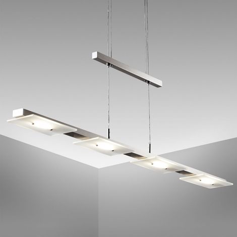 Hängelampe - 18W, 1600lm, LED, höhenverstellbar, , warmweiß, matt-nickel