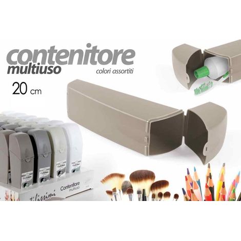 Contenitore Bagno Cucina Multiuso Posate Spazzolini Matite 20 cm Vari Colori