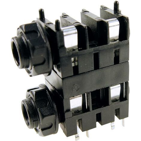 Jack 6.35 mm embase femelle horizontale Cliff FCR1120 Nombre de pôles: 2 mono noir 1 pc(s) (1/3)