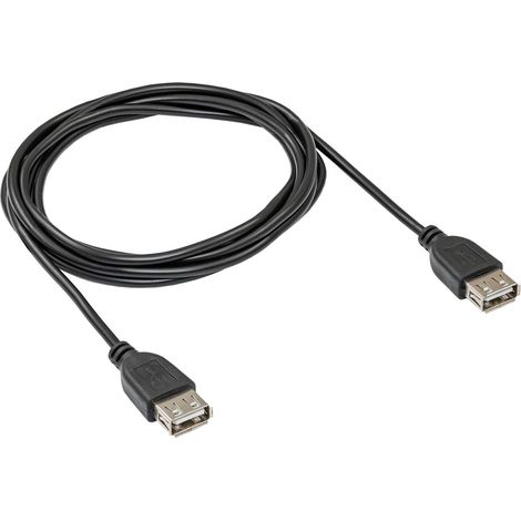 Akyga AK-USB-06 2x USB-A 2.0 Verlängerungskabel, Buchse-Buchse, 1,8 m (1/2)